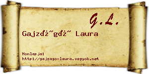 Gajzágó Laura névjegykártya